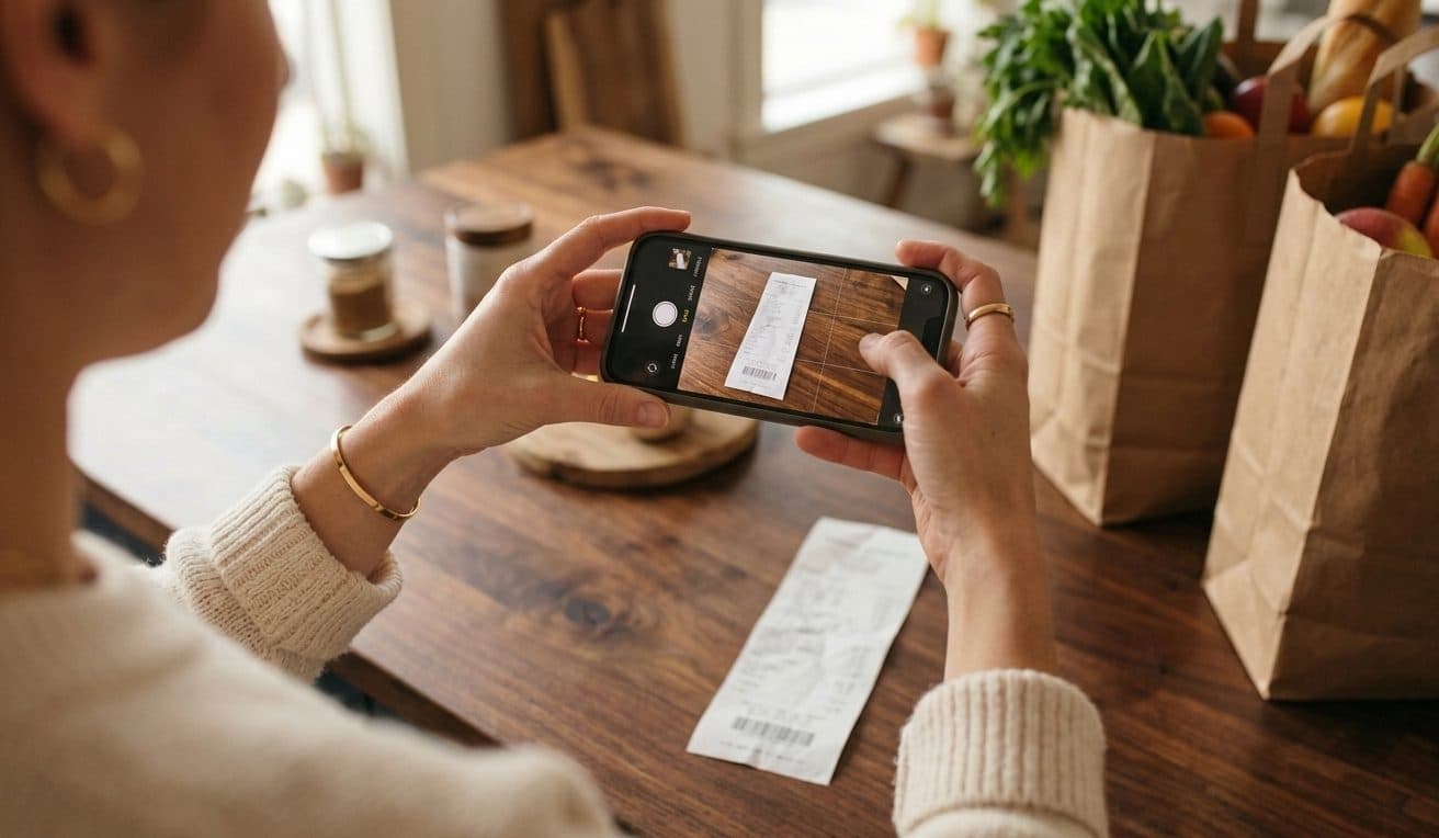 Snapping the grocery receipt